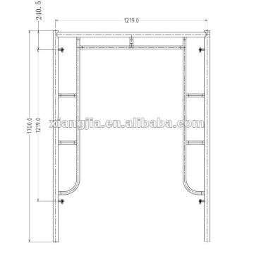 SGS Certificate Safety Durable Frame Scaffolding(Different Thickness)